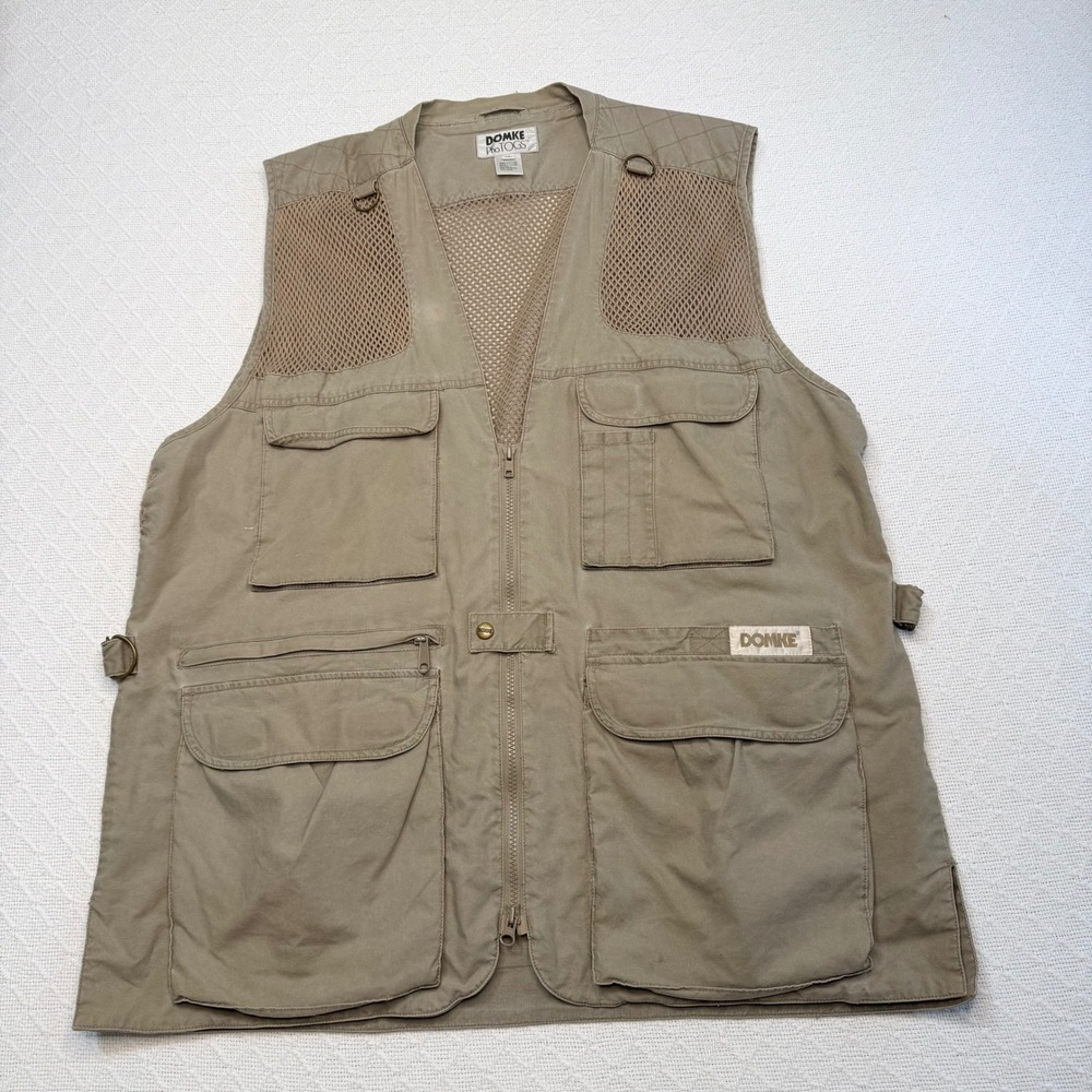 Domke PhoTOGS Professional Photography Vest Khaki Tan Multi Pocket XL